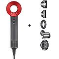 phon professionale ionico super hair dryer 1600w 3 velocit&agrave; con accessori rosso