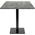 tavolo milan quadrato 70x70x75 cm (lxlxh) piano tavolo grigio pietra struttura nero quadrata