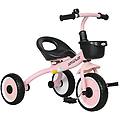 triciclo per bambini da 2-5 anni con cestino e campanello rosa