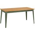 tavolo acerios 160x80x76 cm (lxlxh) piano tavolo quercia selvatica struttura verde oliva