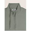 felpa comfort fit collo alto con zip e logo iceberg green donna extra small