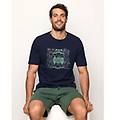 pigiama corto blu da uomo con stampa royal marine / blu notte / xl blu notte