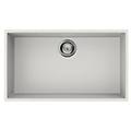 lavello 1 vasca (76x44cm) quadra 130 sottotop bianco opaco lgq13068bso