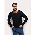 maglia termica manica lunga in tencel modal e viscosa warm thermal / nero / xxl nero