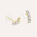 orecchini lobo claire oro giallo cubic zirconia collezione claire oro giallo