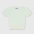 maglia in cotone a maniche corte da bambina bianco taglia 12