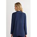 giacca pigiama a manica lunga in micromodal donna blu taglia s