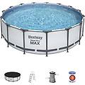 56438 piscina fuori terra rigida da giardino piscina esterna rotonda ø 457xh122 cm con pompa