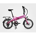 bicicletta elettrica pieghevole ibiza rainbow rosa 14 ah