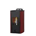 termostufa a pellet modello katia idro 13 kw colore bordeaux new