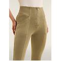 pantaloni wr. up vita alta lunghezza 7/8 effetto vissuto aloe donna xx large