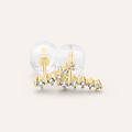 orecchini lobo bon ton oro giallo cubic zirconia collezione bon ton oro giallo