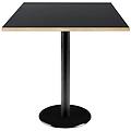 tavolo rome quadrato bordi effetto legno 70x70x75 cm (lxlxh) piano tavolo nero struttura nero
