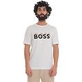 t-shirt girocollo mezza manica bianco