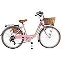 bici da città dolce vita by venere 26 con cesto rosa