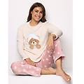 pigiama lungo teddy spa time / mandorla / xl mandorla