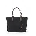borsa modello shopper grande address nero-marrone