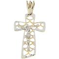 croce uomo oro giallo bianco gl100517