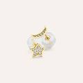 orecchini spaiati bon ton oro bianco cubic zirconia collezione bon ton oro bianco