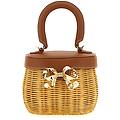 borsa a mano 'rattan bow basket'
