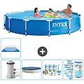 - piscina fuori terra in giro 366x366x76 cm blu include accessori coordinati cb15