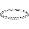 braccialetto matrix tennis taglio round bianco placcato rodio m