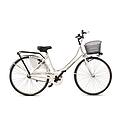 bicicletta donna da passeggio misura 26 bici da città vintage con cestino bianca