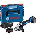 - smerigliatrice angolare gws 18v-10 + 2 batterie da 4 0 ah + caricabatterie gal 18v-40 + l-boxx