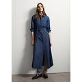 - abito chemisier in puro cotone denim regular fit donna blu scuro taglia xs