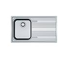 lavello integrato 1 vasca con gocciolatoio a destra smart l 86 x l 50 cm argento