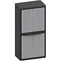 storage armadio alto jumbo cab 2900 qblack in polipropilene grigio l 89. 7 x h 180 x p 53. 7 cm 2