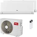 condizionatore breezein p5 dual split 18000+18000 btu inverter a++ wifi unità esterna 7. 9 kw