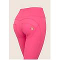 pantaloni push up wr. up 7/8 superskinny vita alta similpelle pink cosmos donna large