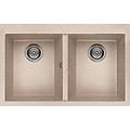 lgq35051 lavello cucina fragranite 2 vasche incasso larghezza 79 cm materiale granitek colore avena