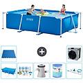- piscina fuori terra rettangolo 300x200x75 cm blu include accessori coordinati a233