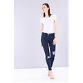 pantalone wr. up skinny vita e lunghezza regular in jersey effetto denim jeans scuro-cuciture