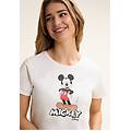 t-shirt regular fit con stampa mickey mouse white donna xxs