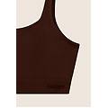 top sportivo seamless con fascia sottoseno in costina demitasse donna exsmall/small