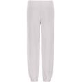 joggers in felpa leggera con patch fenicottero in tono bianco donna medium