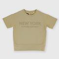 t-shirt in jersey pesante da bambino marrone taglia 7