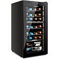 cantinetta frigo 28 bottiglie doppia zona compressore acciaio cromato
