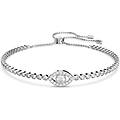 braccialetto subtle evil eye bianco placcato rodio os