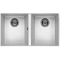 lgq35068bso quadra 350 lavello granitek 2 vasche 79 cm cm titanio