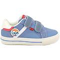 sneakers da bambino celeste e blu con strap taglia 20