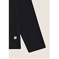 felpa donna in viscosa tricot con zip e cappuccio animalier nero donna large
