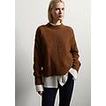 - maglione marrone in lana over fit donna marrone chiaro taglia xs