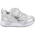 sneakers da bambina argento con strap taglia 24