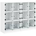 - libreria con ante bianca 136x37x109 cm in legno multistrato