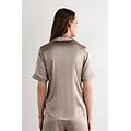camicia maniche corte in seta taglio uomo donna naturale taglia l