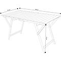milanihome. it tavolo da giardino pieghevole salvaspazio in legno 70x140di col tinta noce 70 x 75 x